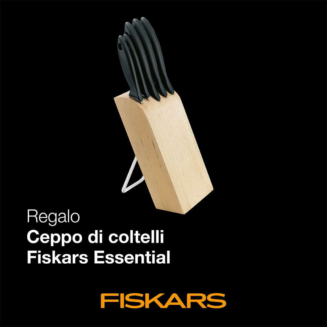 Regalo: ceppo di coltelli Fiskars Essential