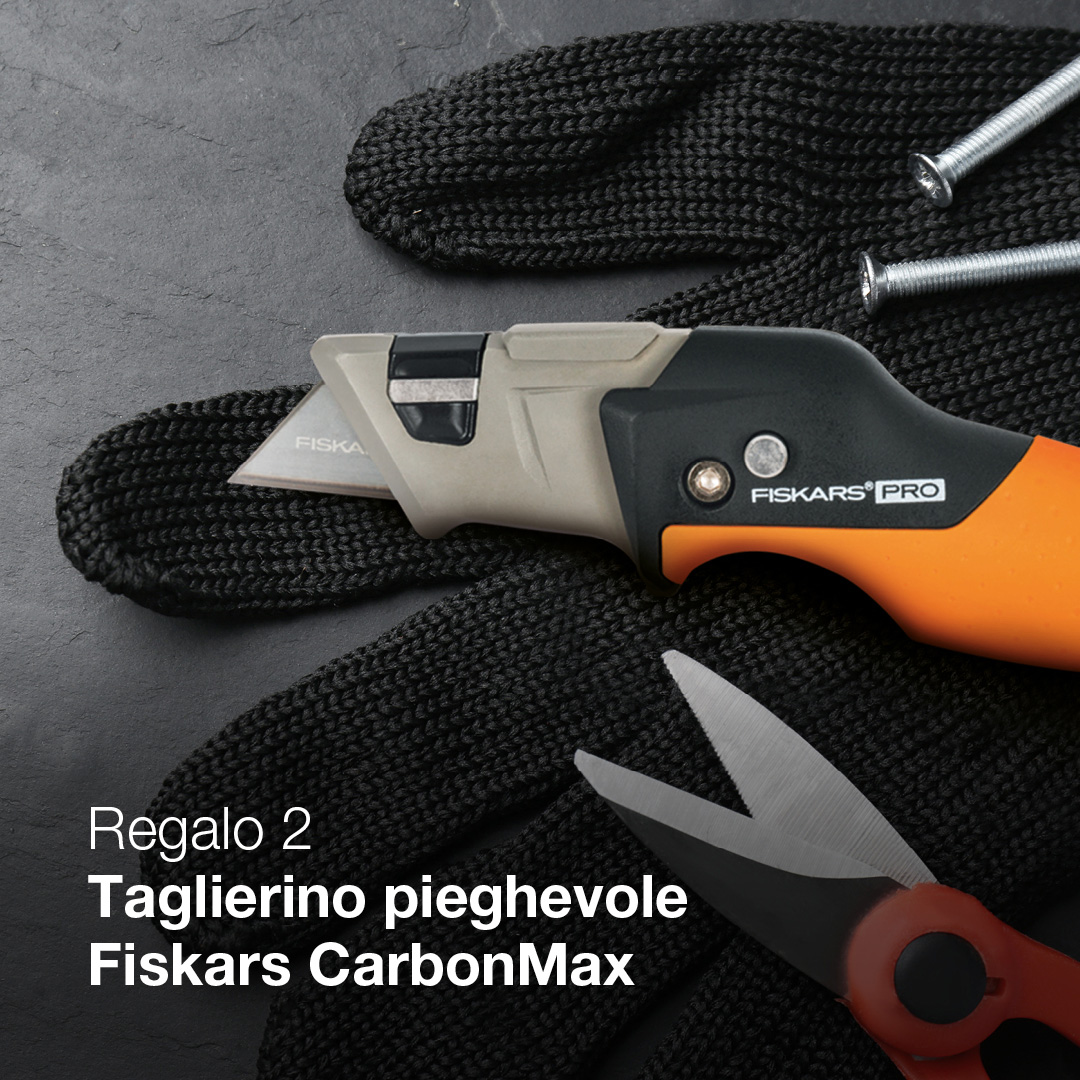 Regalo 2: Taglierino pieghevole Fiskars CarbonMax